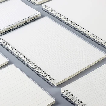 

3Pcs A5 Dot Grid Notebooks Spiral Lined Diary with 80 Sheets Sketchbook Paper with Transparent Hardcover