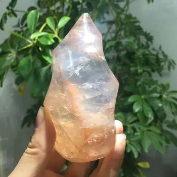 

1pc Natural Hematoid Quartz Crystal Polished Flame Healing Gemstone flames For Home Decoration