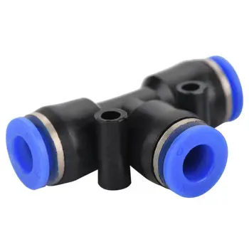 

40x 6mm OD 1/4 Tee Union Elbow Pneumaic Push Connector Air Line Quick Fittings