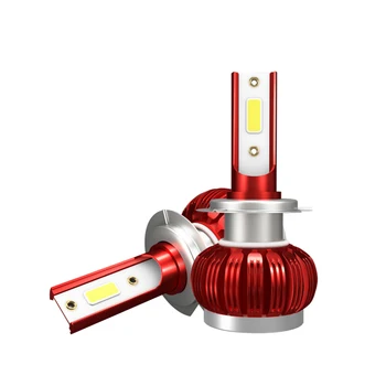 

2pcs H7 3000K/H1 8000K LED Headlight Yellow Chip Bulbs IP68