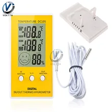 Цифровой ЖК-дисплей термометр DC105 Температура влажности счетчик регулятор для дома и улицы/Погодная станция с диагностический инструмент