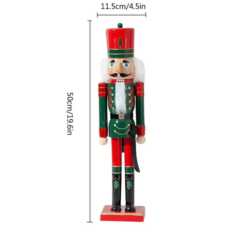 50CM/38CM Christmas Wooden Nutcracker Soldier Jewelry Children's Room Decoration Ornament Christmas Gift Nutcracker Puppe