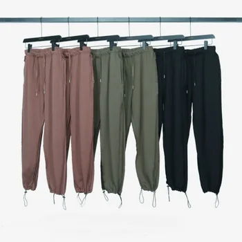 

Reversed Stripe Distressed Sweatpants Vintage Cotton Jogger Pants Elastic Cuff