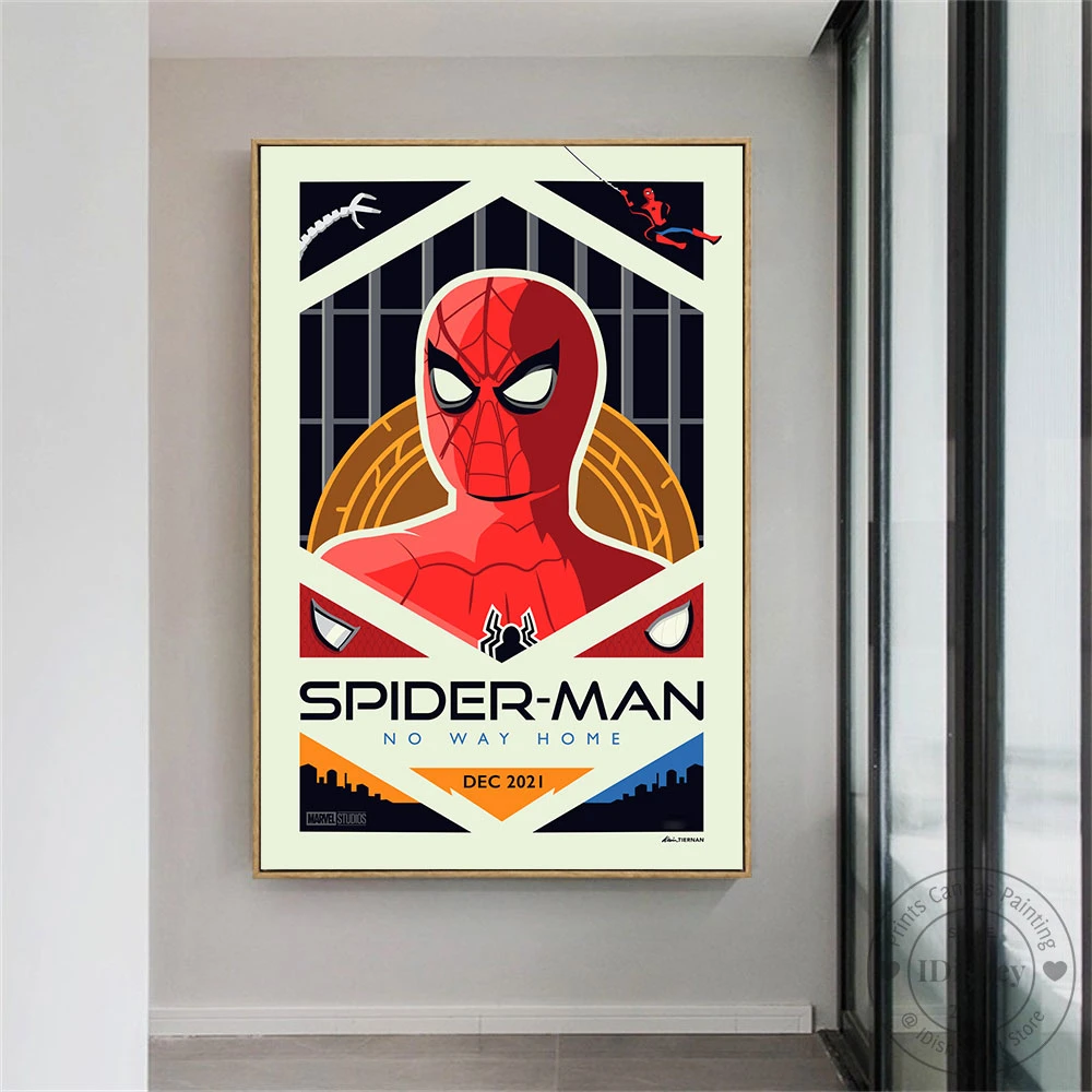 Marvel cartel para casa de SpiderMan, nueva película de Anime, estampado de  arte en lienzo, pintura de arte de pared, imagen artística para decoración  del hogar, 2021|Pintura y caligrafía| - AliExpress