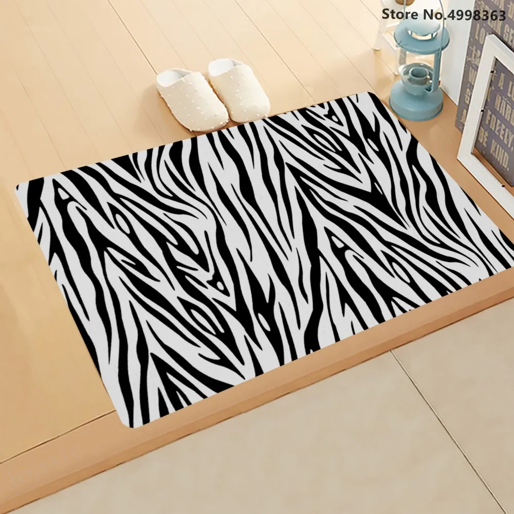 Zebra & Horse Printing Carpets Bathroom Floor Mats Outdoor Rugs Front Door Mat 