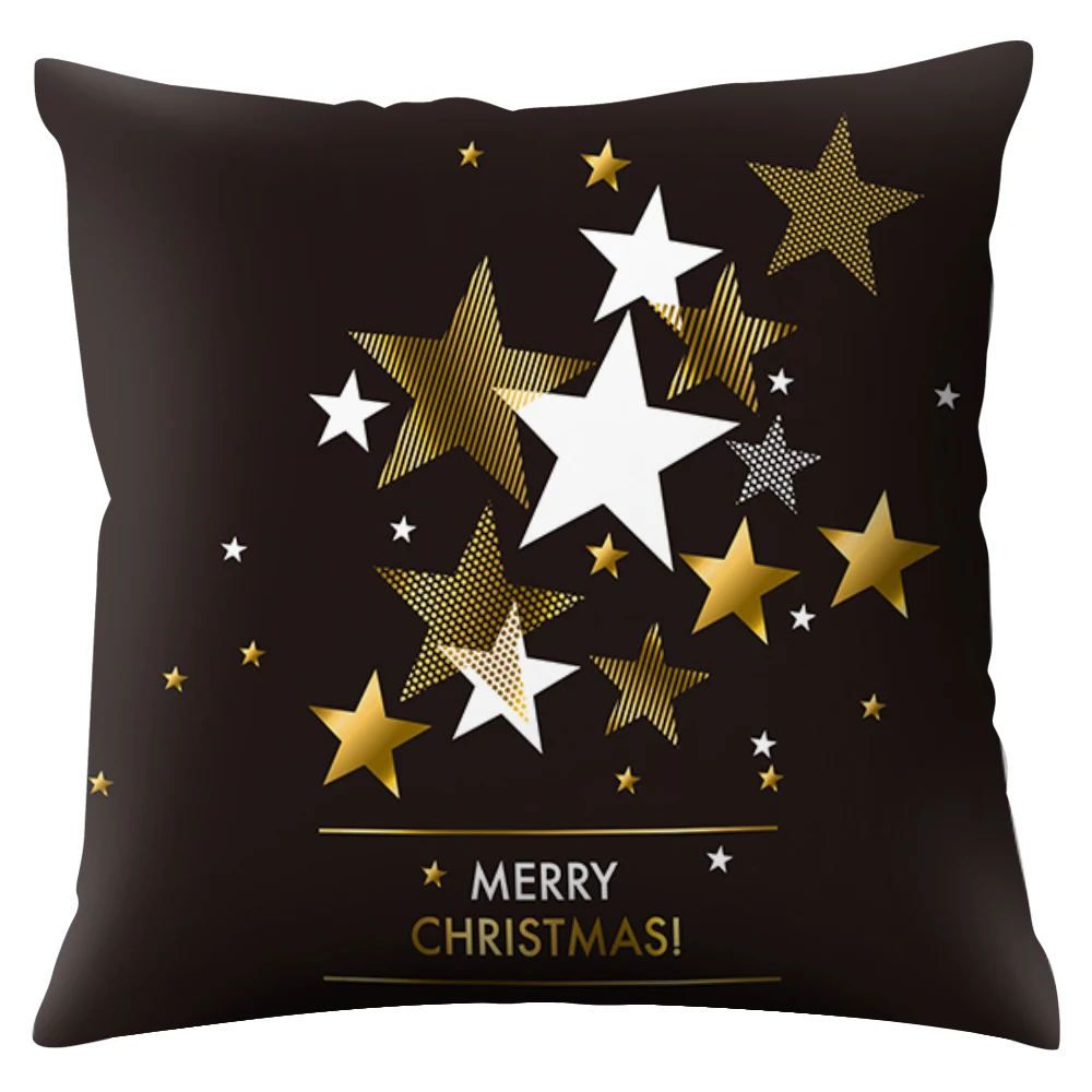 Pillowcase 45x45cm F Счастливого Рождества мебель чехлы на сиденья протектор чехол Санта Клаус печатных диван Чехлы 1/2/3 сидения, цена производителя для Гостиная - Цвет: Pillowcase 45x45cm F