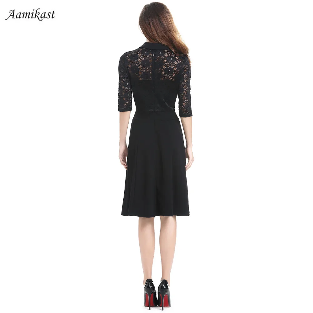 Женское винтажное платье в стиле рокабилли элегантное кружевное вечернее