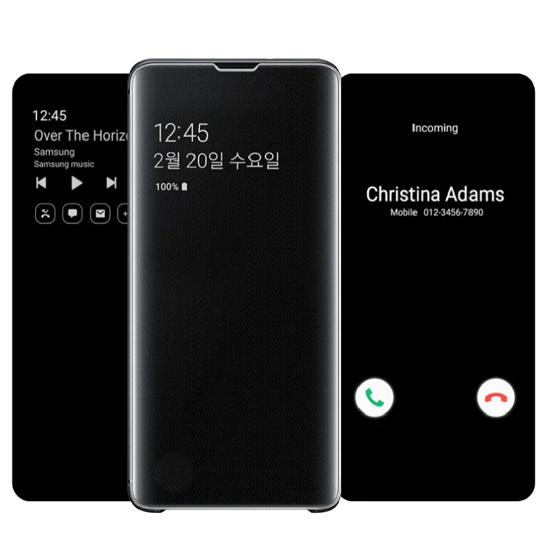 Samsung Mirro Прозрачный чехол для телефона для samsung GALAXY S10 S10E G9700 S10+ S10Plus аутентичный Тонкий флип-чехол