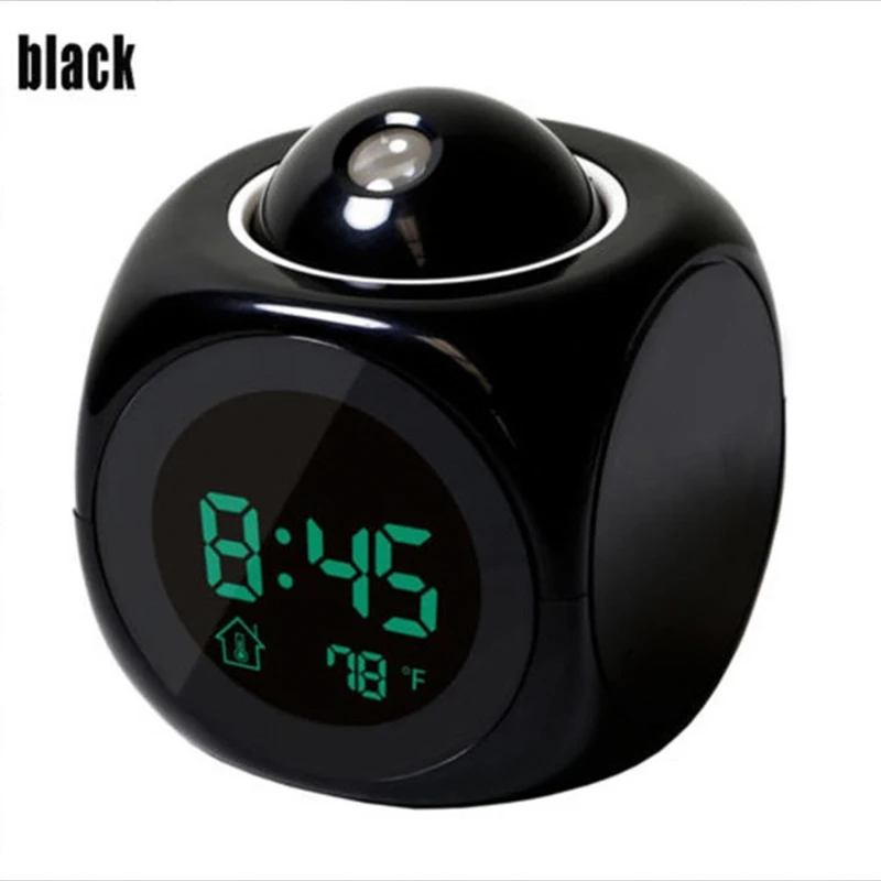 

Alarm Clock LED Projection Voice Time Colorful Alarm Clock