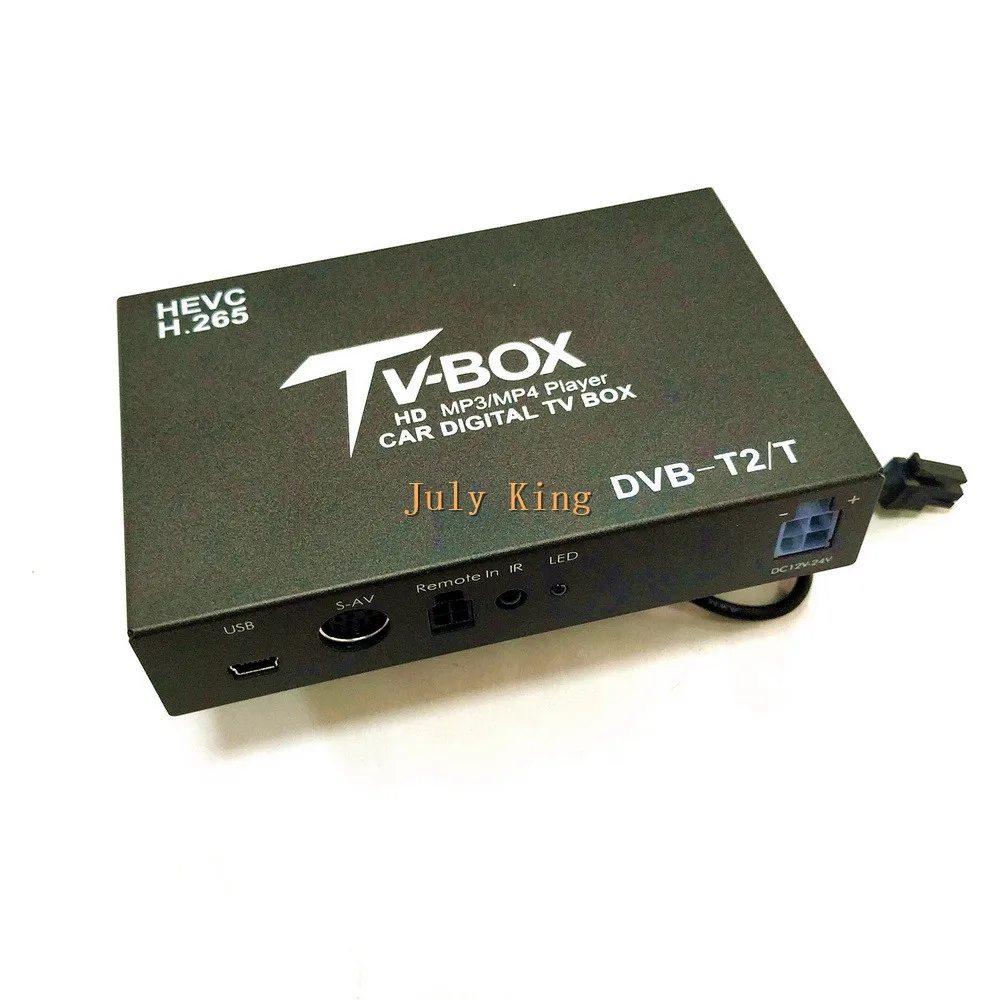 DVB-T автомобильный мобильный цифровой телеприставка, HEVC/H.265 DVB-T2 ТВ-приемник, автомобильный HDMI ТВ-приставка, поддержка MPEG-1,-2,-4, H.265, HEVC