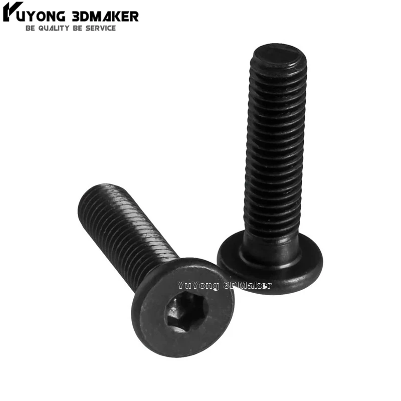 

25pcs/pack M5*6/8/10/12mm black low profile screws for v-slot/T-slot accessories
