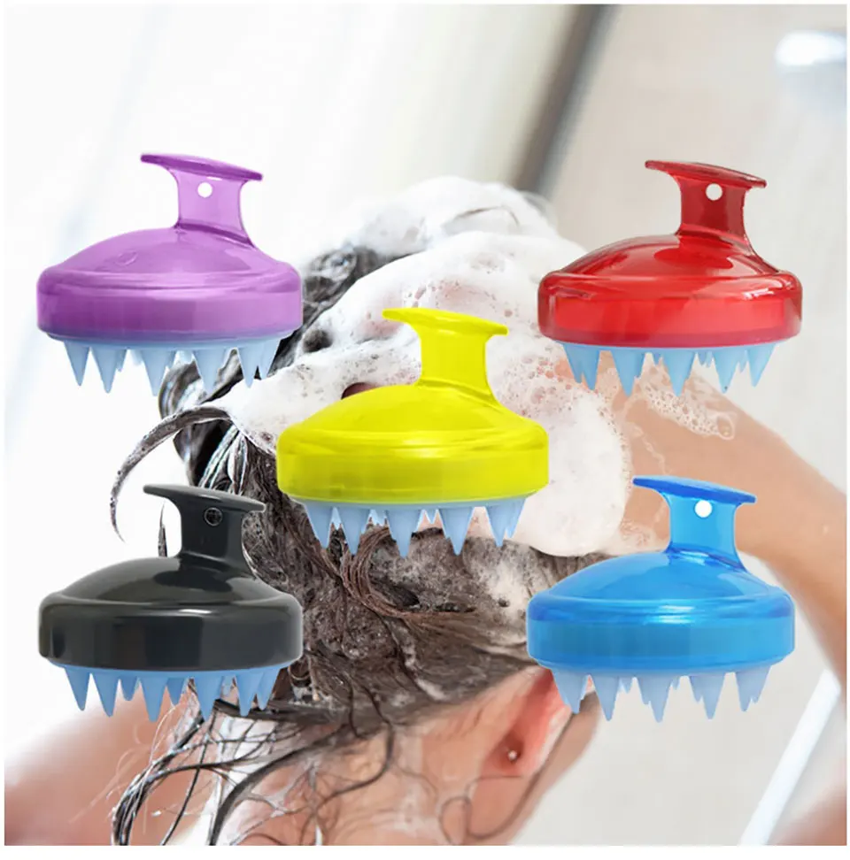 Spa Hair Brush Silicone Shampoo Bursh For Home Women Wide Tooth Comb Hair Washing Comb Scalp Massage Slimming Soft Brush Head