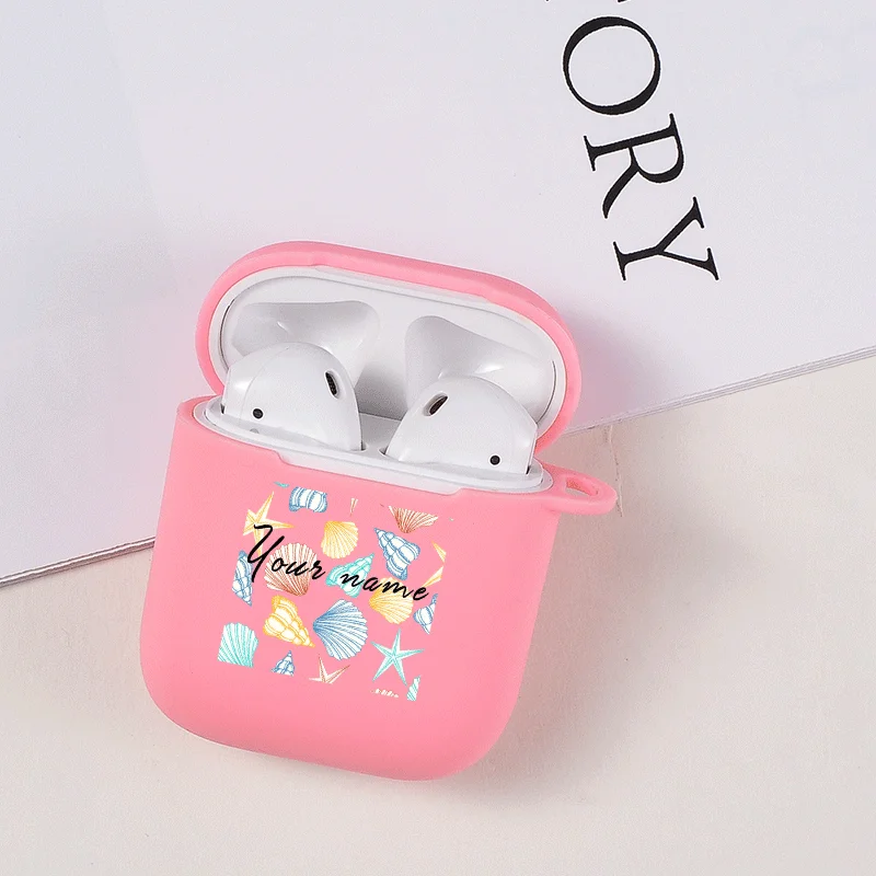 Мягкий чехол с именем на заказ для Air Pods беспроводного Bluetooth Airpod сделай сам