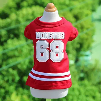 

Small Monster Cotton Velvet Pet Spring and Autumn Hooded Two-legged Teddy Small Dog Vest Dog Clothes