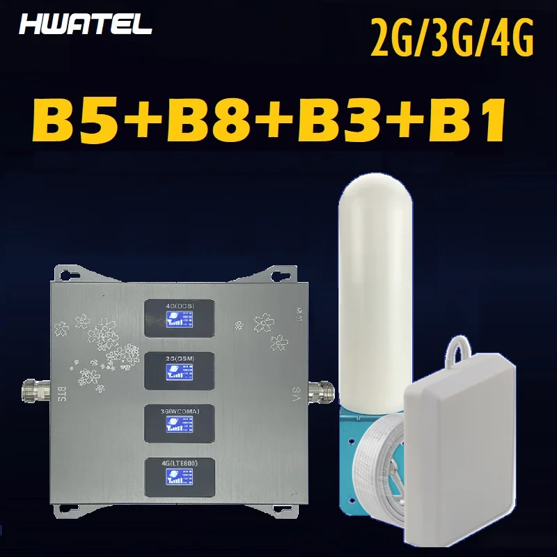 Quadband 2g 3g 4g усилитель сотового сигнала Ретранслятор Мобильный 5 b8 b3 b1 Южная Америка