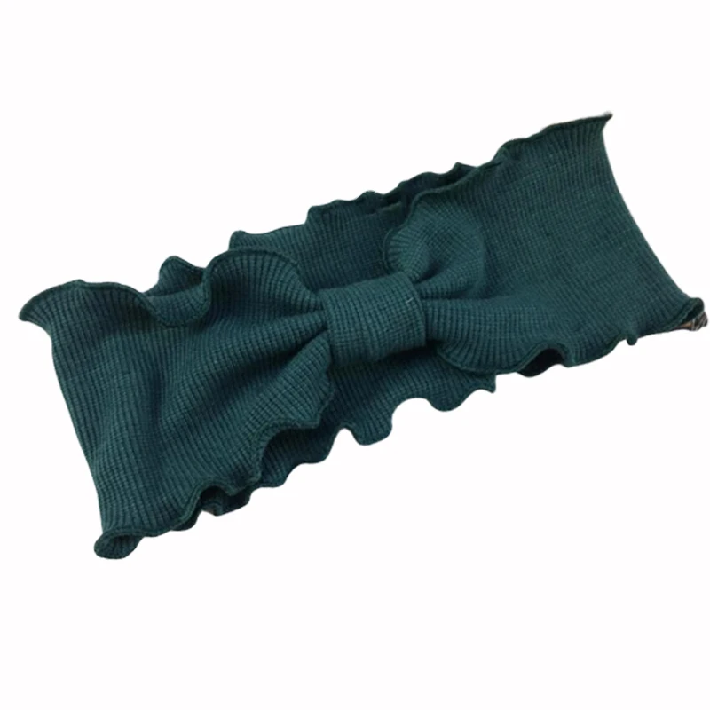 Dark Green Женские расширенные резинки для волос спиральные двойные тканевые вязаные украшения однотонный цветной головной убор модные повязки для волос аксессуары для волос - Цвет: Dark Green