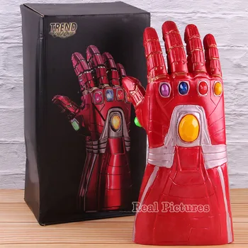

Avengers Endgame Iron Man Infinity Gauntlet Glove with LED Light Soft Cosplay Prop PVC Action Figure Collectible Model Toy Gift