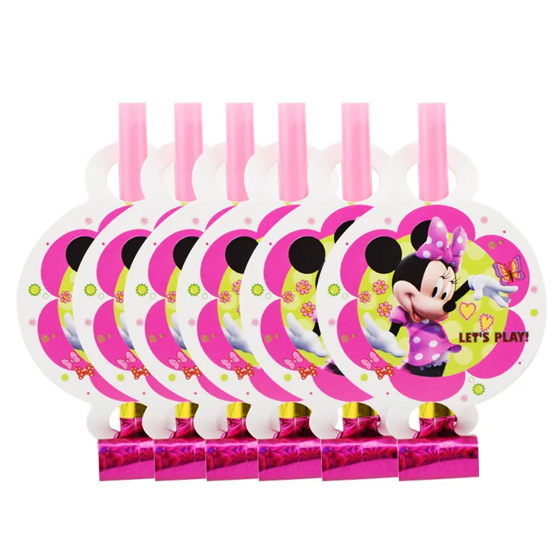

Minnie Mouse Party 6-PCS Blowing Dragon Baby Shower Birthday Party Decorations Kids Holiday Mouse Birthday Party Supplies