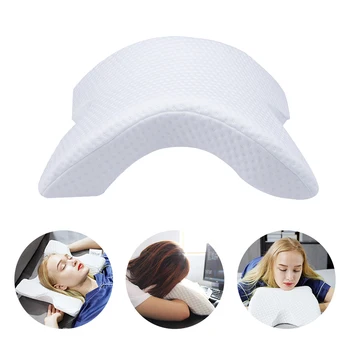 

Arch U-Shaped Curved Memory Foam Sleeping Neck Cervical Pillow with Hollow Design Arm Rest Hand Pillow for Couple Side Sleepers