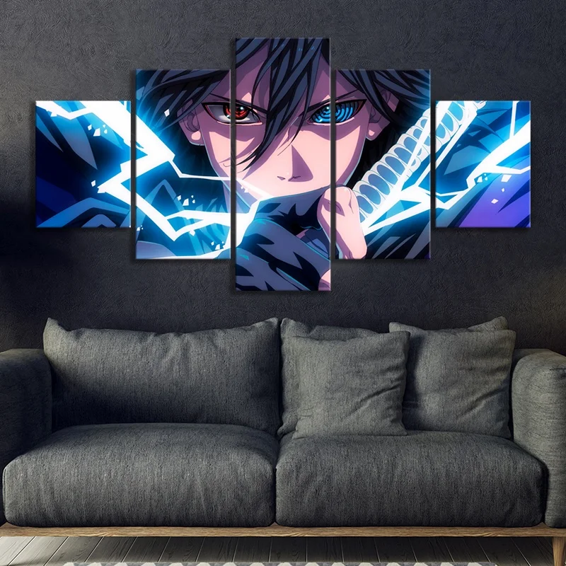

Japanese Anime Protagonist 5 Panel Canvas Picture Print Wall Art Canvas Painting Wall Decor for Living Room Poster No Framed