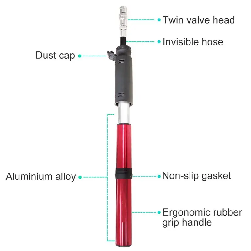 Mini Cycling Bicycle Air Pump Easy Carry Light Inflator High Pressure Valve Aid NEW