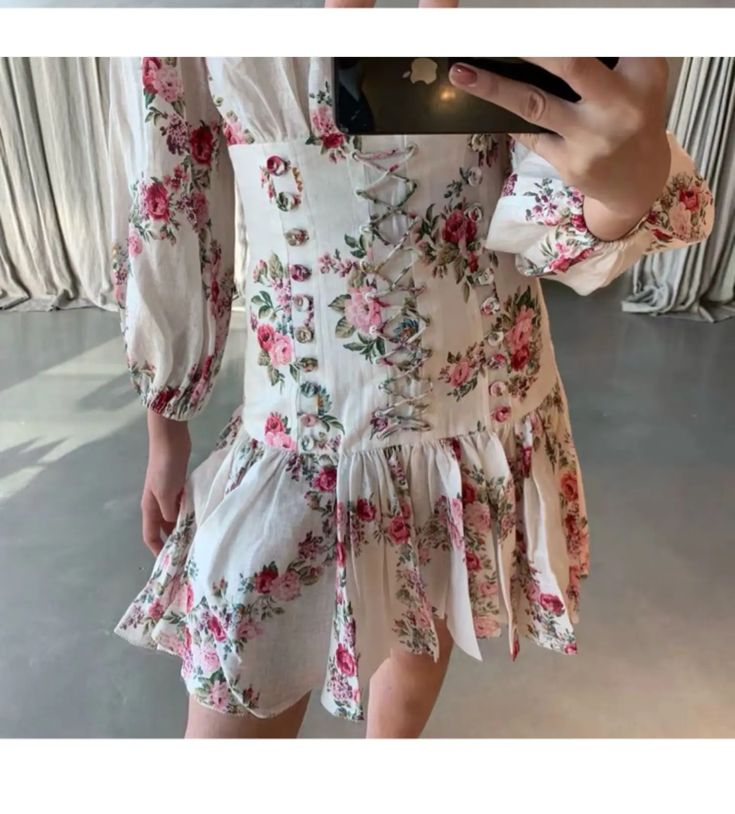 EASYSMALL Zimmer, женское платье, модное, стиль кантри, свежее, высокое качество, Vestidos, вечерние, с завышенной талией, бандажные, короткие платья