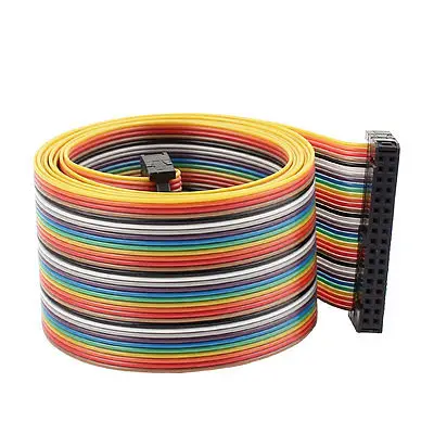 

2.54mm Pitch 34 Pin 34 Way F/F Connector IDC Flat Rainbow Ribbon Cable 148cm