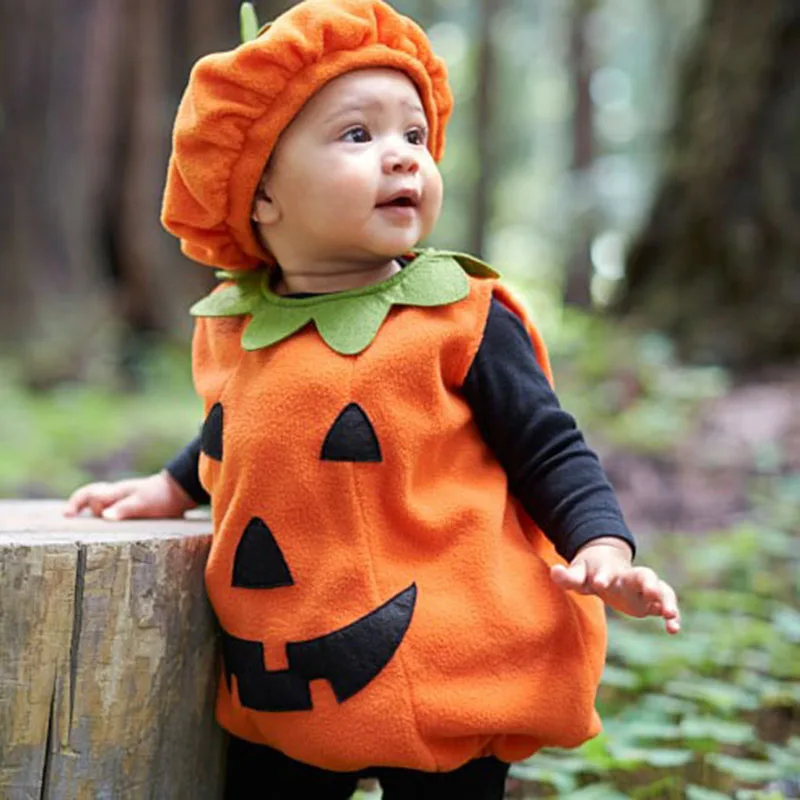 0-3T Halloween costume for kids Newborn Baby boy Girl Pumpkin Tops Outfit Party Fancy Dress Clothes Cute children Clothing