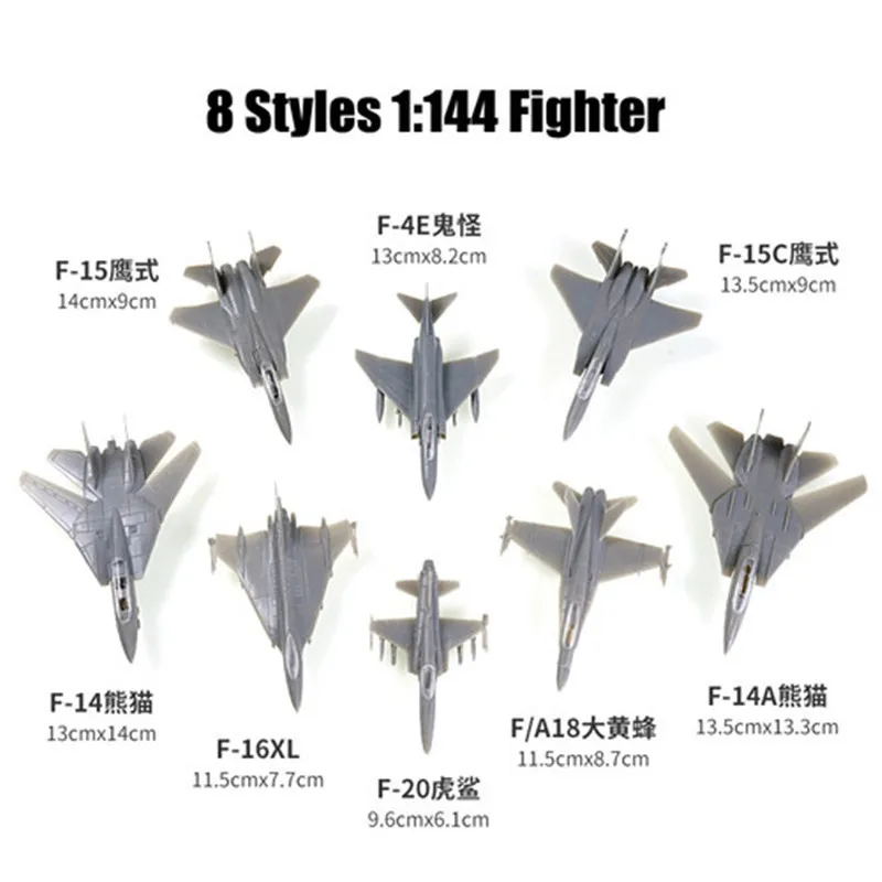 1:144戦闘機アセンブリモデルF14 tomcat F15イーグルf/A18