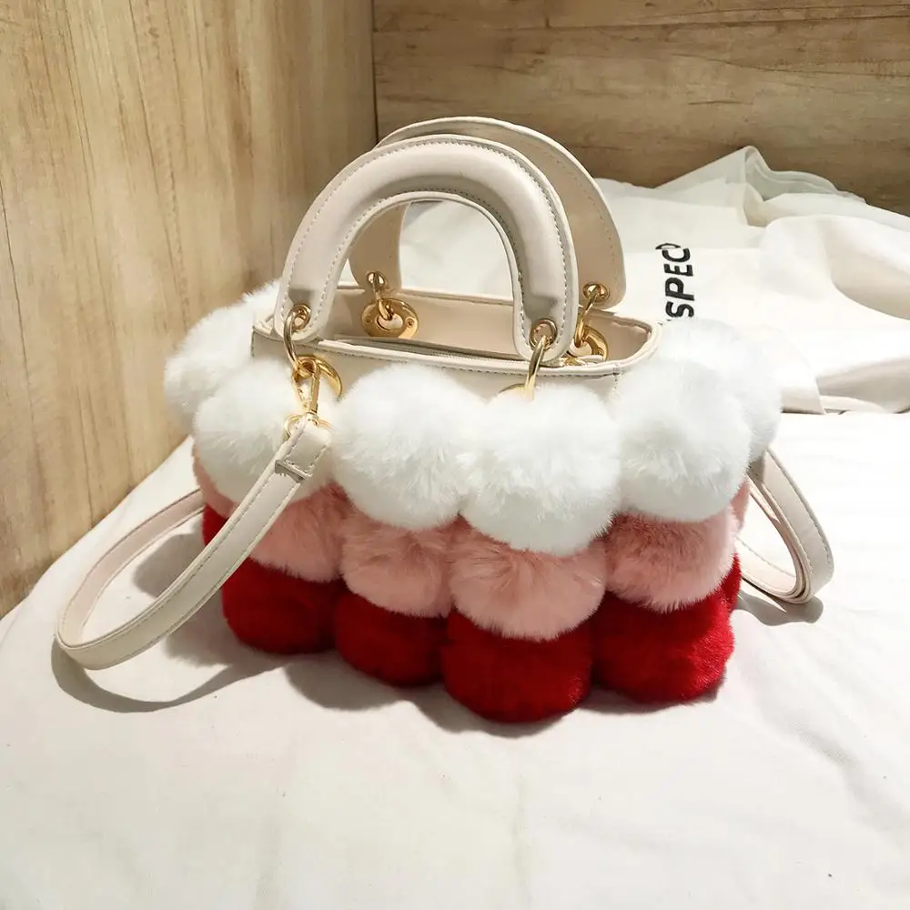 Новая женская зимняя плюшевая сумка через плечо firmранчо красивая Индивидуальная