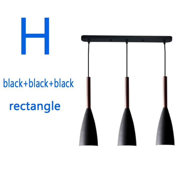 Nordic Pendant Lights Modern Hanging Lamps Minimalist Simple Light Multicolor Lamp 3 Heads for Kitchen Dining Room coffee bar Red