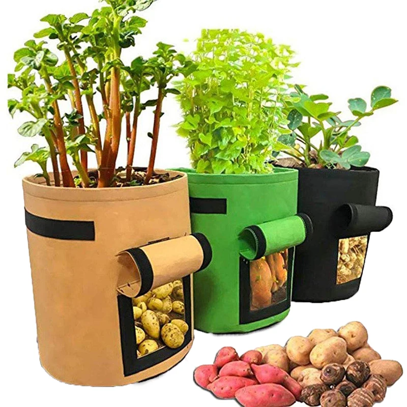 1pc Vegetable Grow Bag Circular Double-Door Potato Planting  Container Home Garden supply