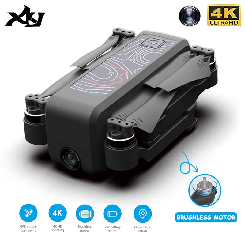 US $115.07 Xkj Gps Drone Icamera2 With Wifi Fpv Hd 4k Camera Professional Brushless Foldable Quadcopter Rc Dron For Kids Gift