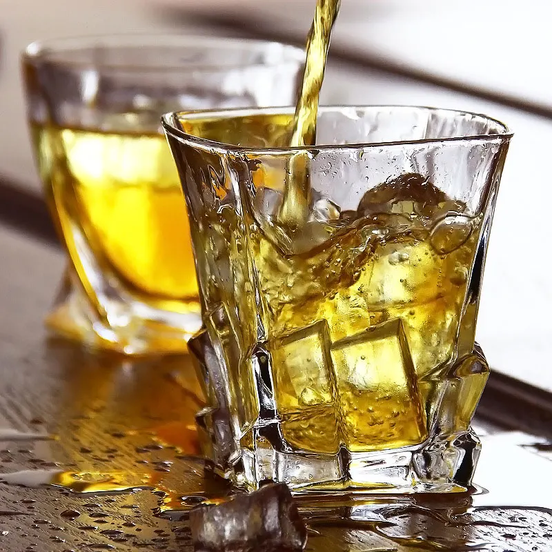 Crystal Whiskey Glass Irregular Wine Glass Lead-free Heat Resistant Brandy Cup Multi Pattern Beer Water Mug For Home Bar Party Crystal Whiskey Glass Irregular Wine Glass Lead-free Heat Resistant Brandy Cup Multi Pattern Beer Water Mug For Home Bar Party