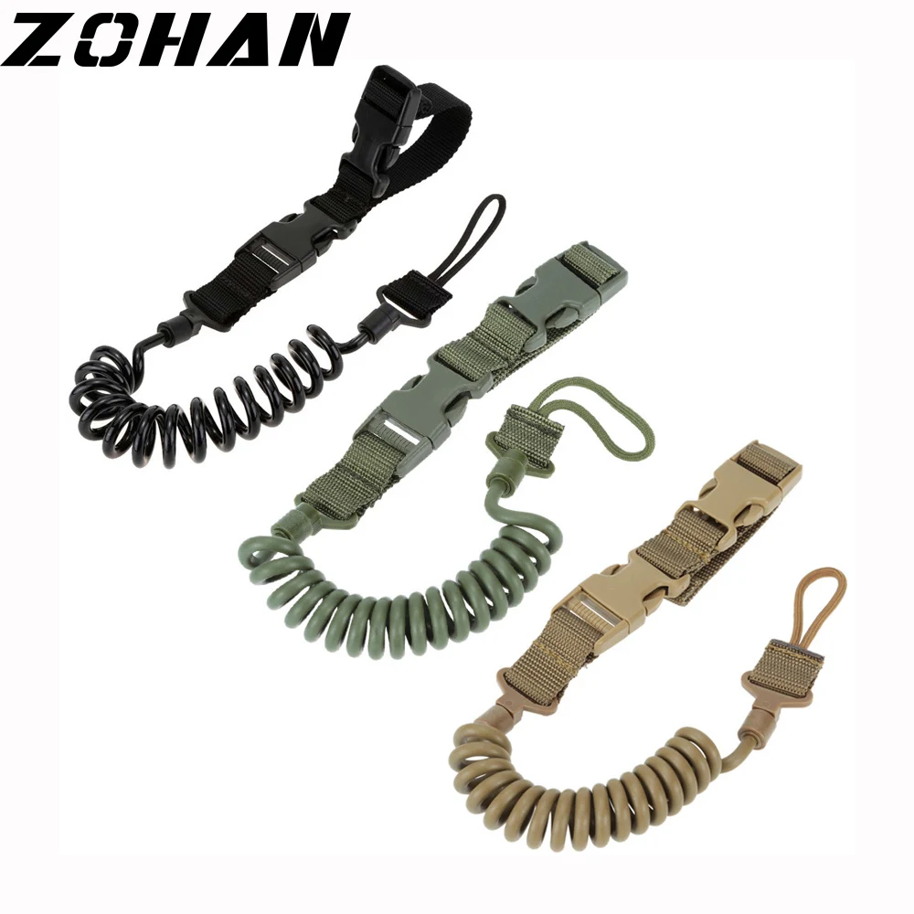 

ZOHAN Tactical Two Point Rifle Sling Adjustable Bungee Tactical Airsoft Gun Strap System Paintball Gun Sling for Airsoft Hunting