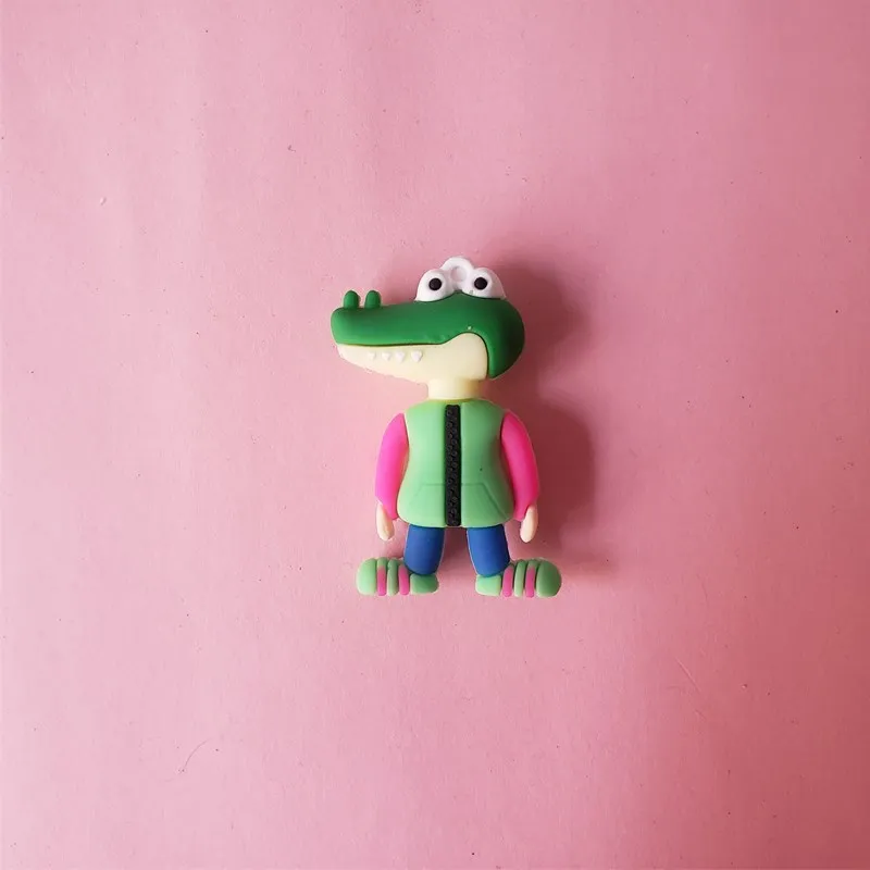 50 шт. каваи 3D мультфильм ПВХ мягкий крокодил кабошоны DIY ювелирные изделия брелок Ремесло Украшение для альбома части оптом: 57*35 мм