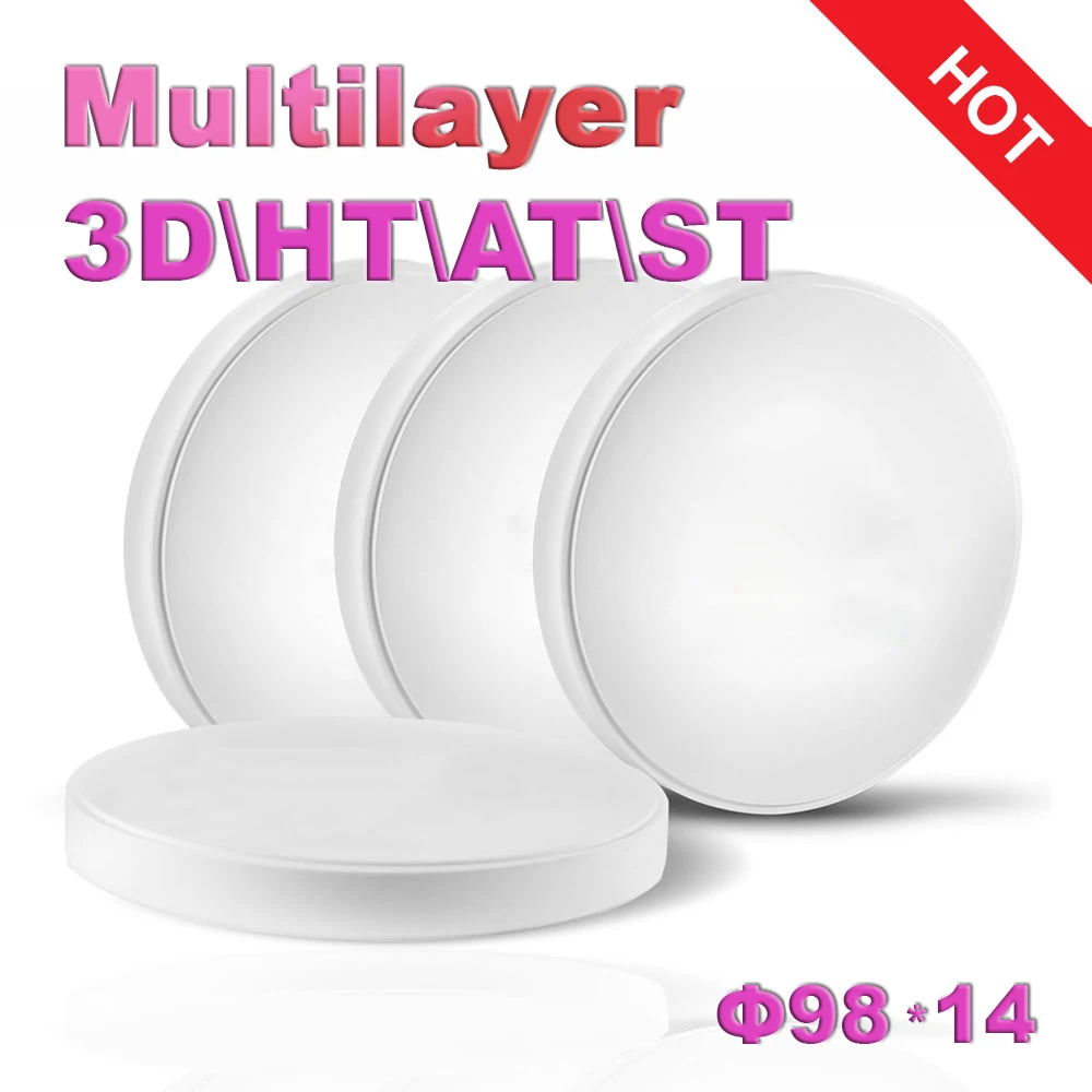 

STC98 translucency multilayer zirconia blocks 98mm for Roland milling machine