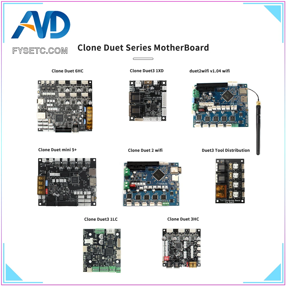 

FYSETC Clone Duet 3 6HC Duet 2 wifi v1.04 Duet 3 Mini5+ wifi Board Series with 5 inch 7 inch 4.3inch Screen 1XD 1LC Expansion