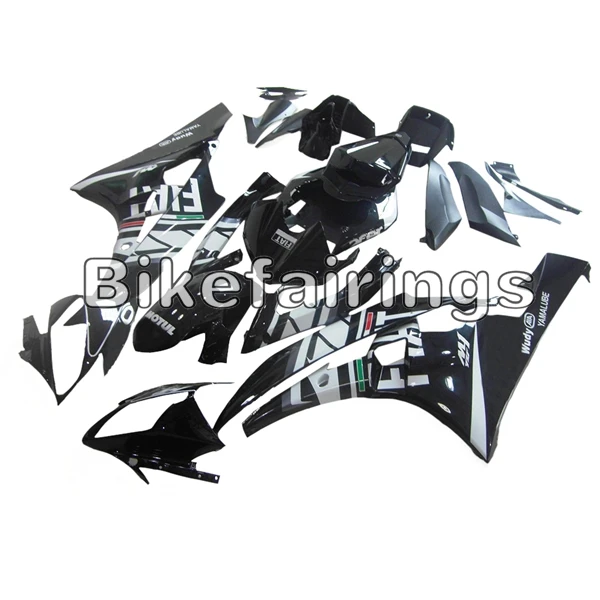 Мотоцикл Полный комплект обтекателя Для Yamaha YZF 600 R6 2006 2007 06 07 YZF R6 06 ABS пластик литья под давлением Обтекатели глянцевый черный Cowlings