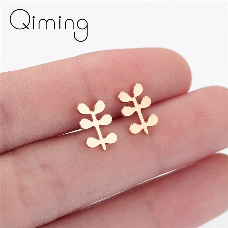 New Arrival Plant Stud Earrings For Women Girls Little Grass Cute Minimal Fashion Jewelry Accessories | Украшения и аксессуары