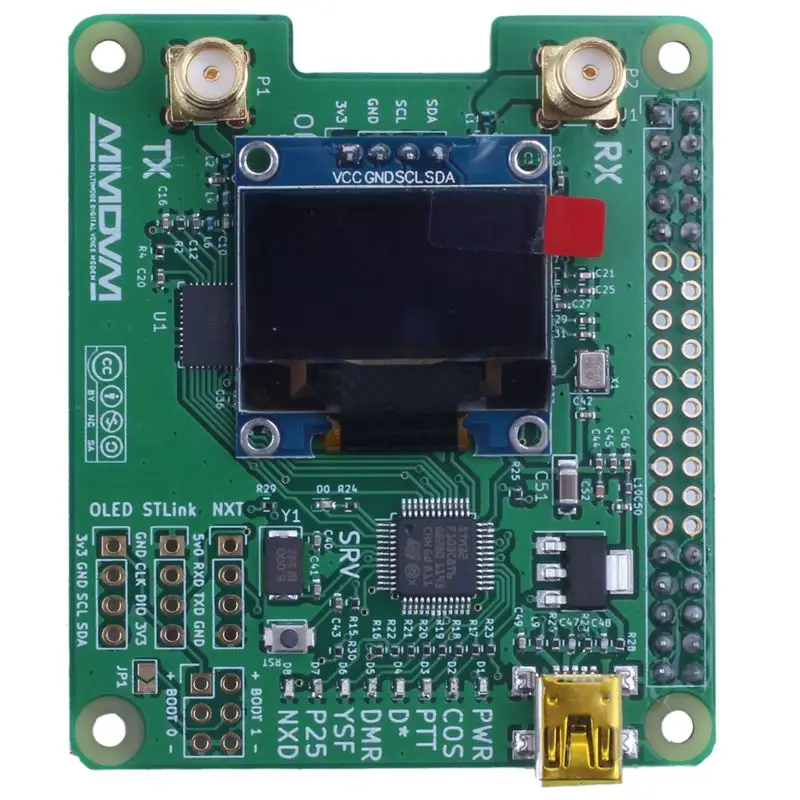 MMDVM_HS_Dual_Hat дуплексный MMDVM точка доступа P25 DMR YSF NXDN Pi Revision 1,0+ OLED