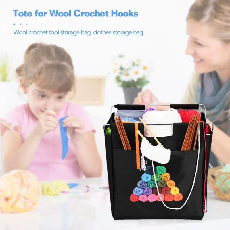 Knitting Bag Large Capacity Sewing Machine Storage Bag Wool Crochet Hook Knitting Needle Sewing Supplies Set Household Organizer