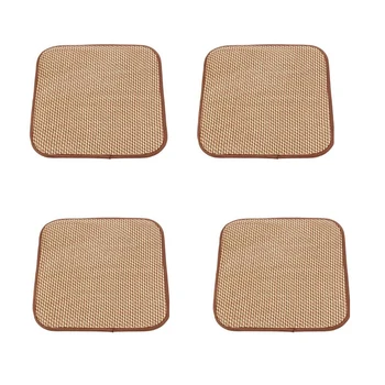 

4PCS Pet Mat Dog Ice Pad Sofa Cat Litter Mat Grass Woven Summer Cooling Mat
