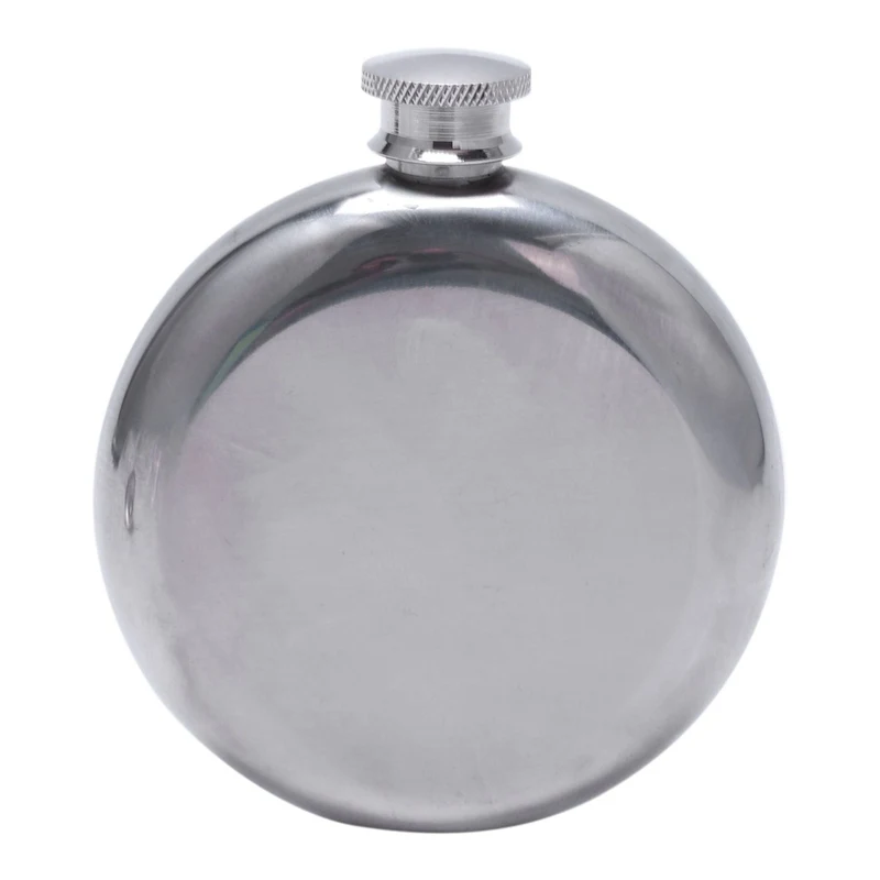 

Mini Portable Round Stainless Steel Flask & Funnel Set, 5 oz Silver