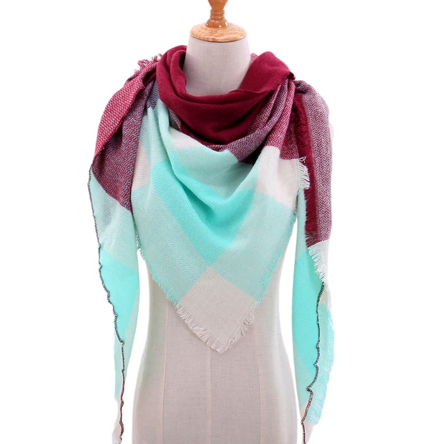 Designer 2021 knitted spring winter women scarf plaid warm cashmere scarves shawls luxury brand neck bandana pashmina lady wrap b1