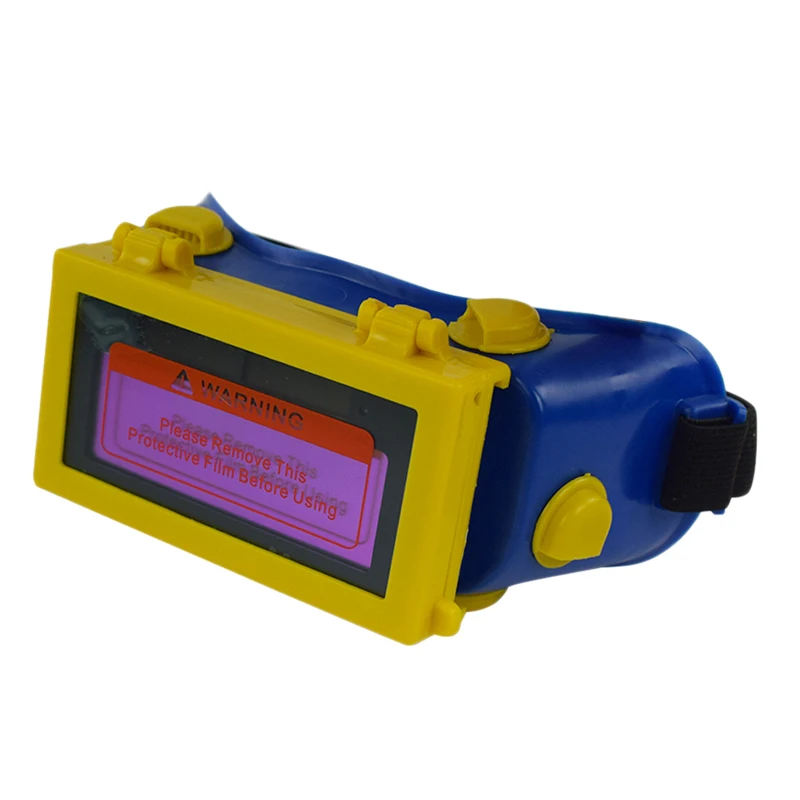 Yellow blue SHGO горячее-Автоматическое затемнение сварщик сварочные очки шлем маска для век патч глаза рабочие очки - Цвет: Yellow blue