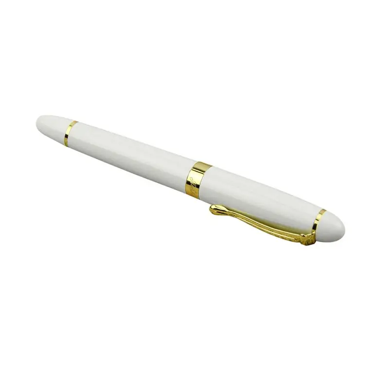 Jinhao X450 Белый Средний Перо Золотой отделкой авторучка Горячая LX9A