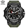 SMAEL Brand Men Sports Watches Dual Display Analog Digital LED Electronic Quartz Wristwatches Waterproof Swimming Military Watch 1