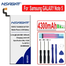 HSABAT 4300 мАч EB-BN920ABE аккумулятор для samsung GALAXY Note 5 аккумулятор N9200 N920t проект Noble N920c Note5 SM-N9208 N9208