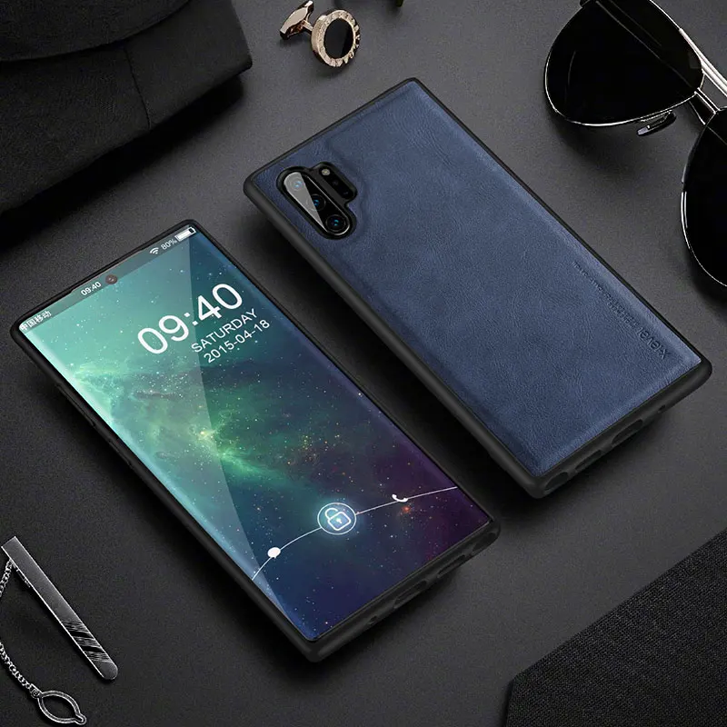 Blue X-Level кожаный чехол для samsung Note 10 Plus, мягкий силиконовый чехол на заднюю панель для samsung Galaxy Note 10, чехол для Note 10 Plus - Цвет: Blue